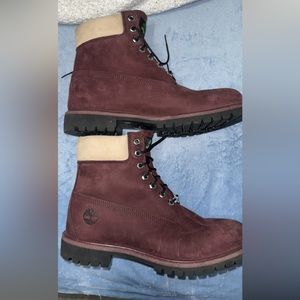 Timberland Maroon boots size 10.5